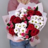 Добрая традиция Букет роз и хризантем с доставкой в Пятигорске