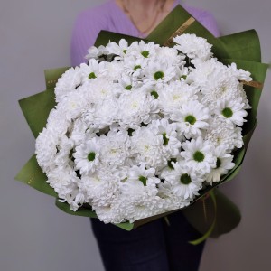 Букет белых хризантем 