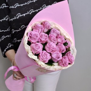 Конвертик счастья №1. 15 фиолетовых роз